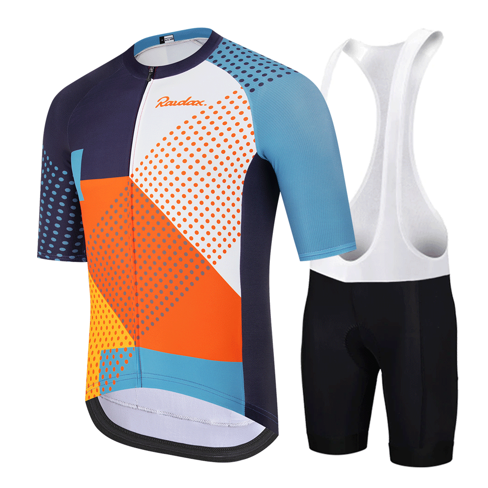 Mountain Biking Wallpaper - RAUDAX ชุดเสื้อเจอร์ซีย์นักปั่นสำหรับผู้ชาย ชุดเสื้อเจอร์ซีย์สำหรับปั่นจักรยานบนถนนพร้อมกระเป๋า แขนสั้น ชุดปั่นจักรยาน กางเกงขาสั้นแบบมีสายรัด