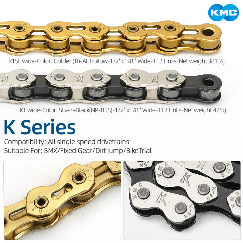 โซ่จักรยาน KMC แบบซิงเกิลสปีด  - Mountain Biking Jumps บทวิจารณ์และราคา